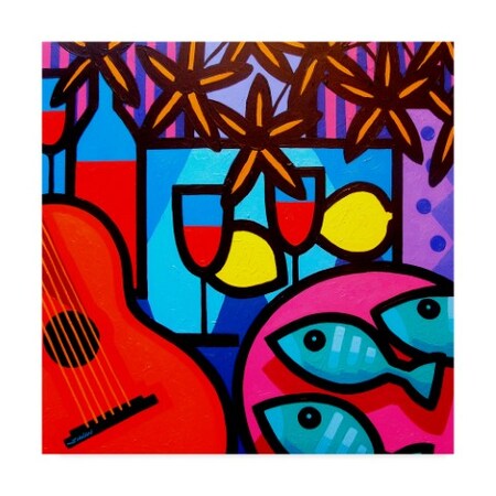 Trademark Fine Art John Nolan 'Still Life With Guitar' Canvas Art, 14x14 ALI37062-C1414GG